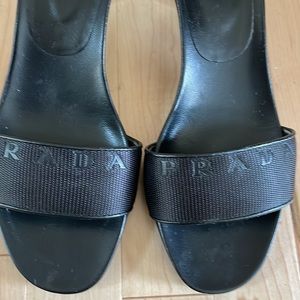 Prada kitten heel slides